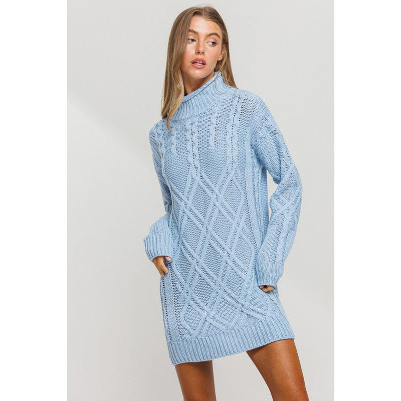 Dreamy Blue Knit Dress – Colorful Clothing Boutique