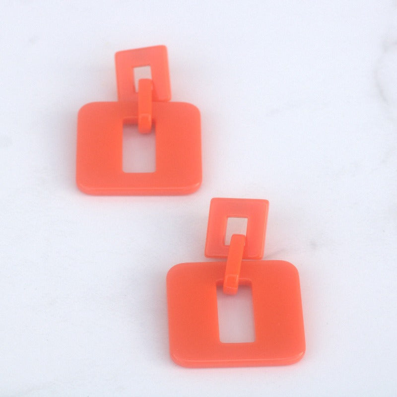 Bold Orange Earrings